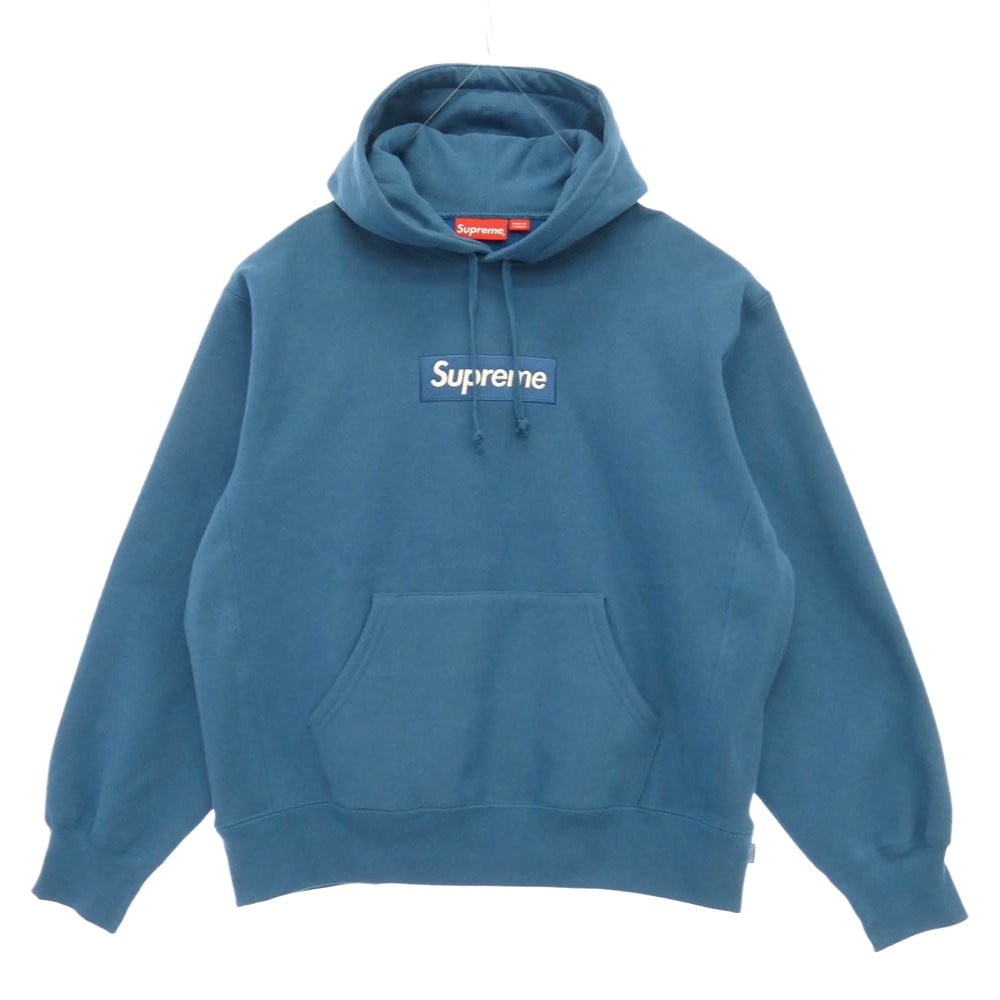 Supreme シュプリーム 21AW Box Logo Hooded Sweatshirt ボックスロゴ スウェットシャツ フーディー パーカー ブルー系 S【中古】