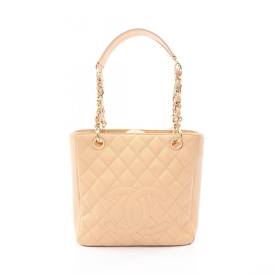 シャネル CHANEL マトラッセ PST トートバッグ バッグ キャビアスキン(グレインドカーフ) レディース ベージュ系 【中古】