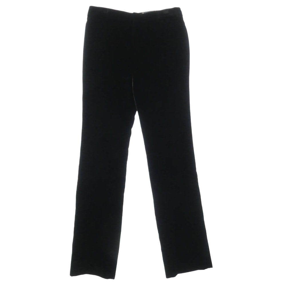 SAINT LAURENT サンローラン パンツ 691722 Y525R 1000 ベルベット ワイドパンツ ブラック系【美品】【中古】