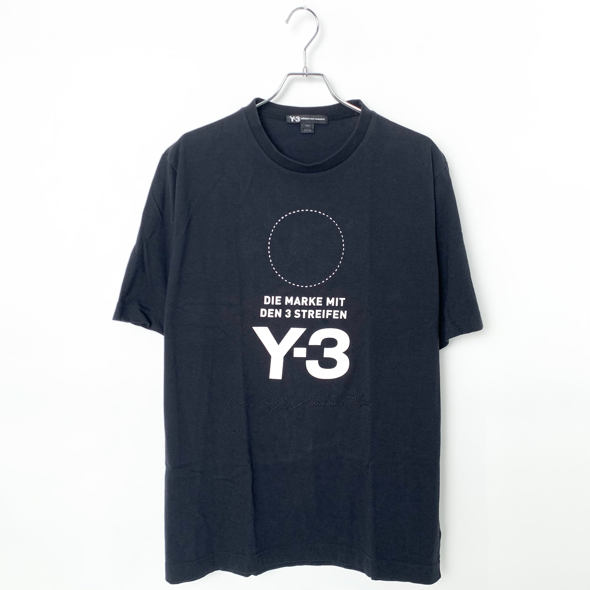 Y-3 Stacked Logo Tee Black