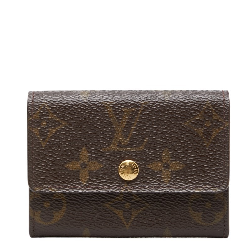 ルイ ヴィトン モノグラム ポルトモネ プラ コインケース M61930 ブラウン PVC レザー レディース LOUIS VUITTON 【中古】