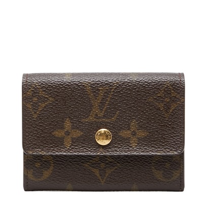 ルイ ヴィトン モノグラム ポルトモネ プラ コインケース M61930 ブラウン PVC レザー レディース LOUIS VUITTON 【中古】
