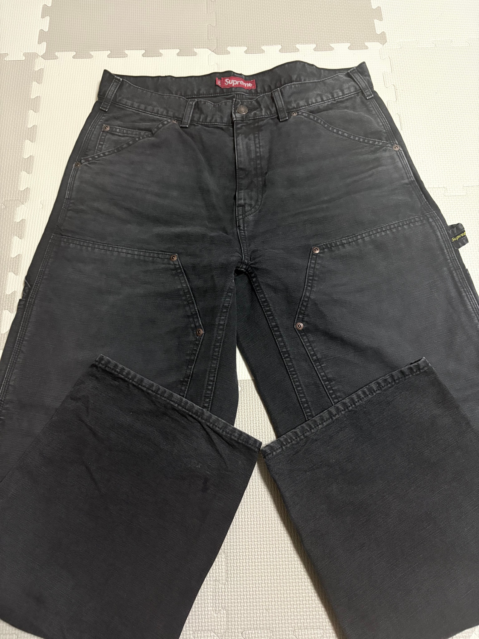 Supreme Worn Double Knee Painter Pant (26SS) "Black"