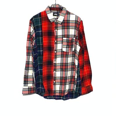 再構築フランネル チェックシャツ マルチカラー