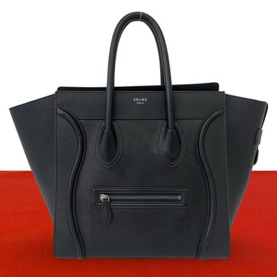 CELINE セリーヌ ラゲージ ミニ ショッパー レザー ハンドバッグ ブラック
32861