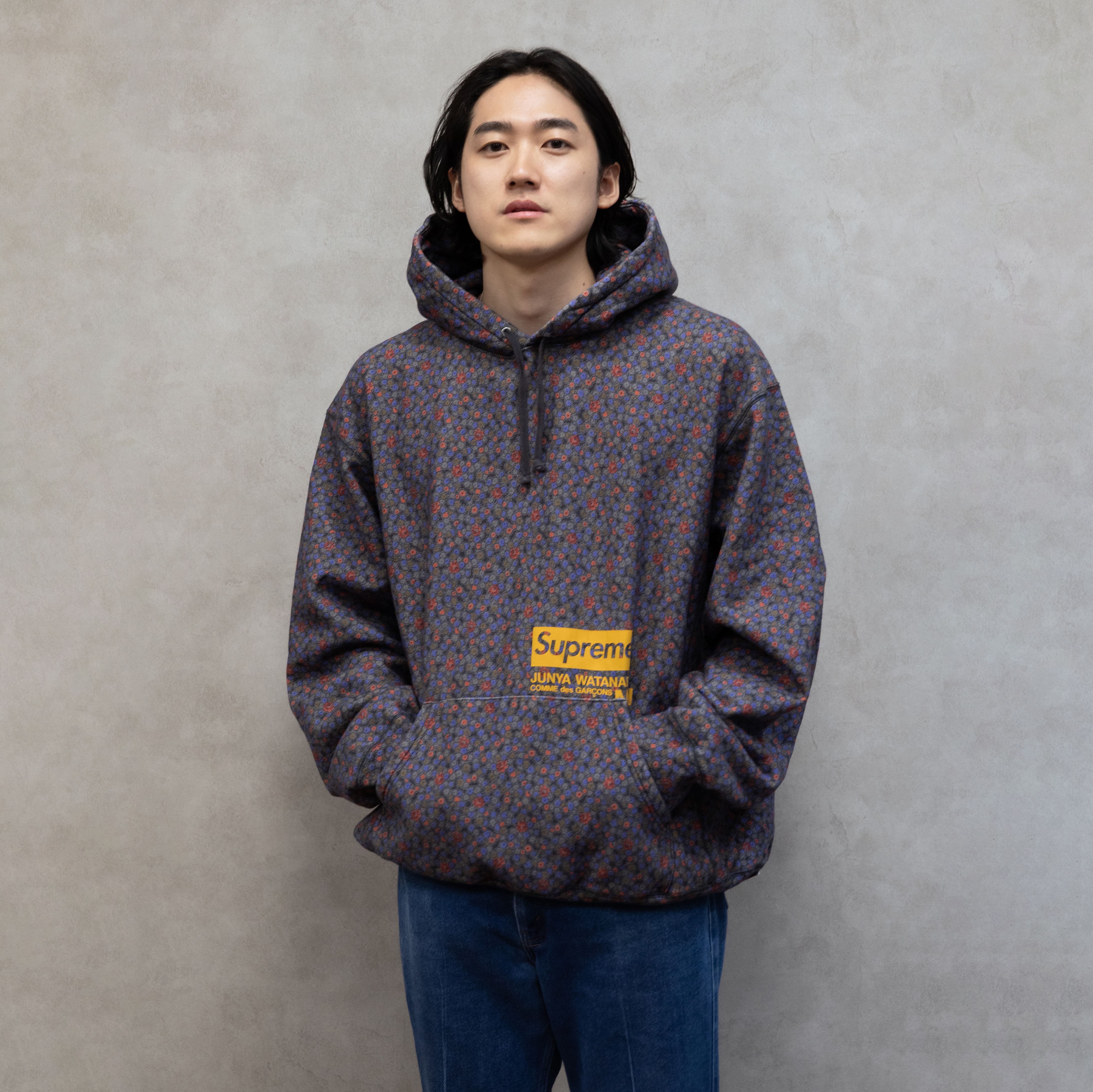 Supreme / JUNYA WATANABE COMME des GARCONS MAN Hooded Sweatshirt "Black Flowers"