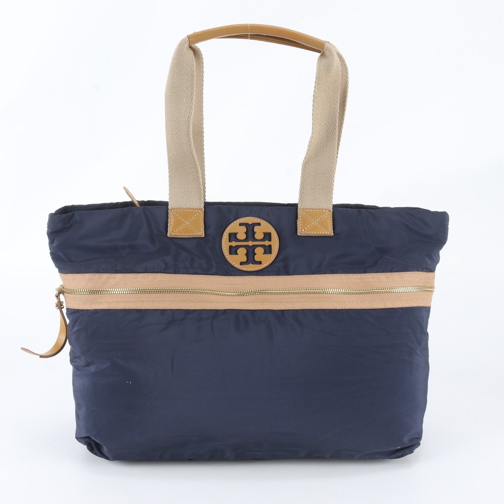 ■美品 トリーバーチ トート バッグ レザー×ナイロン