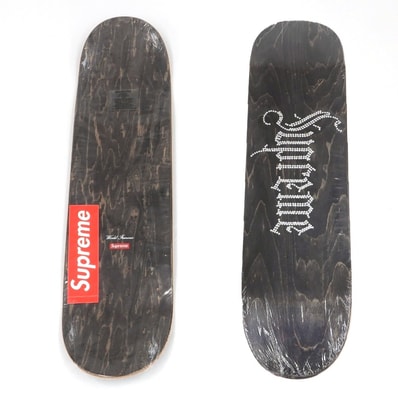 【中古】【未使用】シュプリーム Supreme 2024年秋冬 Rhinestone Skateboard スケートボード デッキ スケボー ブラック【サイズ8.25×32】【メンズ】