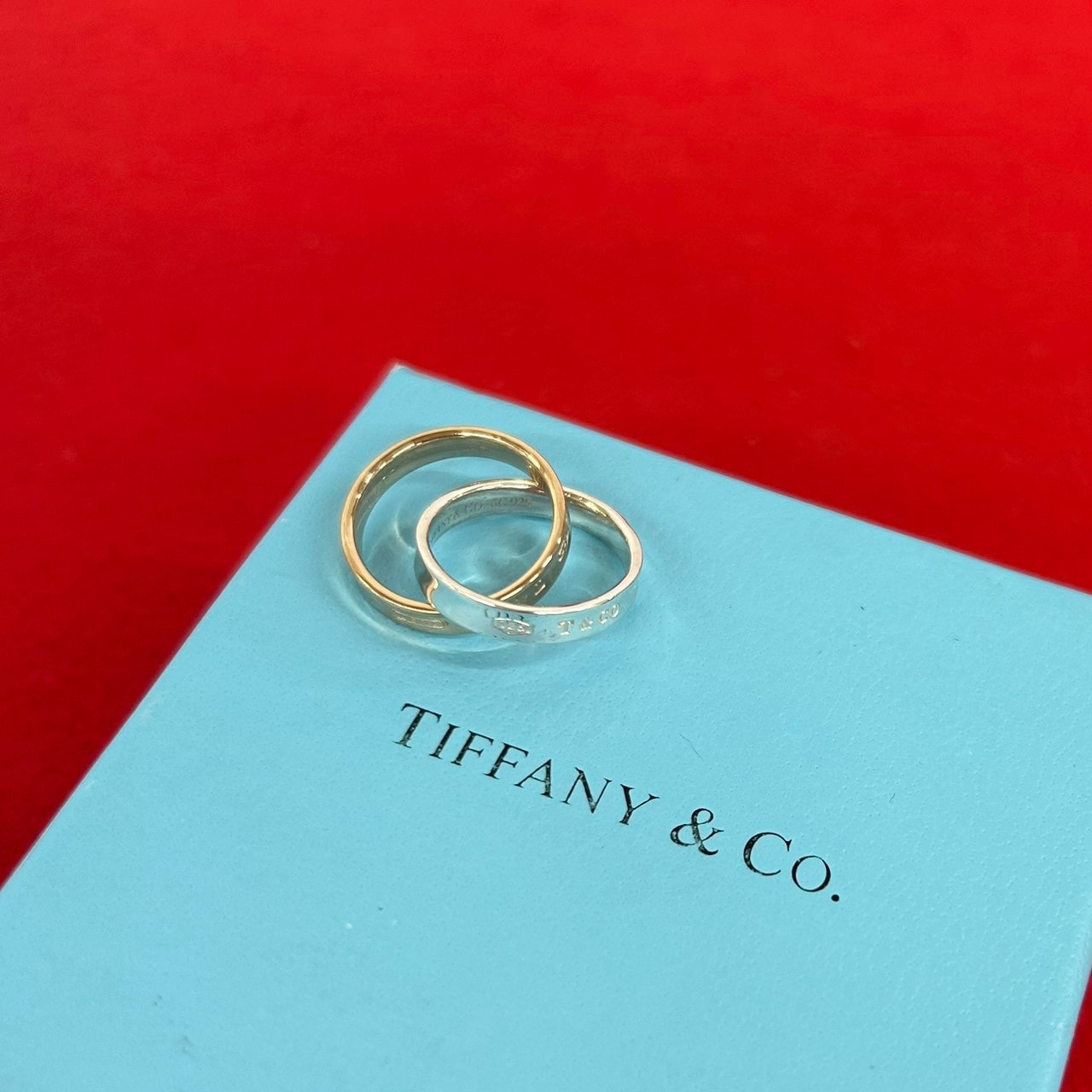 TIFFANY&Co. ティファニー 1837 インターロッキング サークル リング シルバー925 K18ピンクゴールド リング・指輪 5号 シルバー
61647