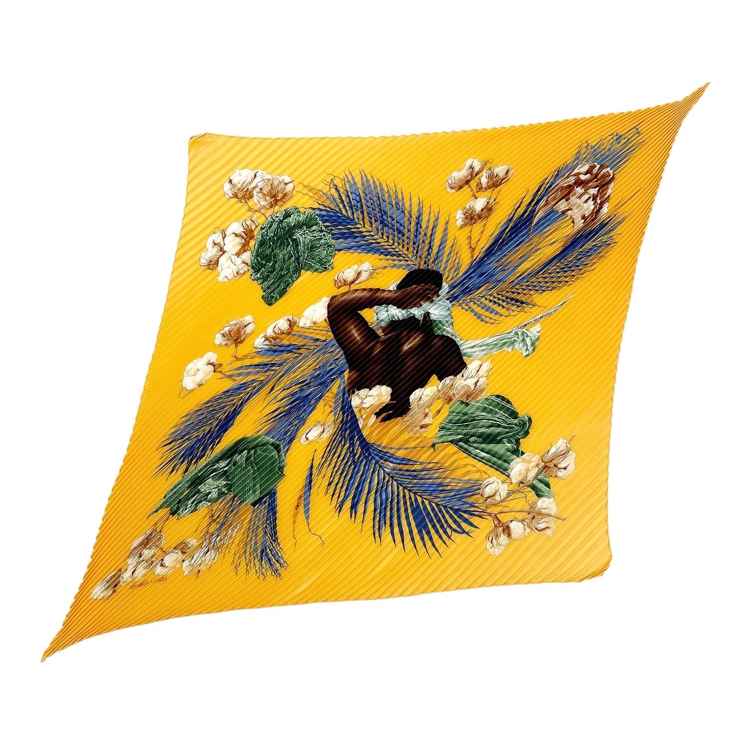 HERMES エルメス カレ90 プリーツ スカーフ TURBANS DES REINES 王妃のターバン シルク レディース 【中古】