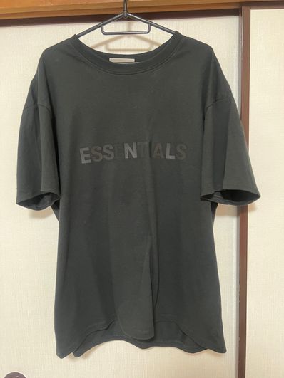 FEAR OF GOD ESSENTIALS 3D Silicon Applique Boxy T-Shirt "Black"