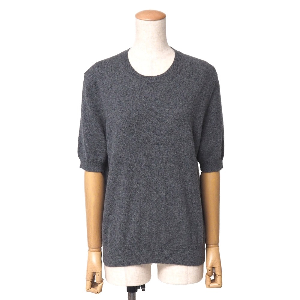 ■美品■BURBERRY バーバリー ニット サイズL カシミヤ SOCIETY クルーネック セーター 半袖 ブランド古着【中古】20260914/RB1024