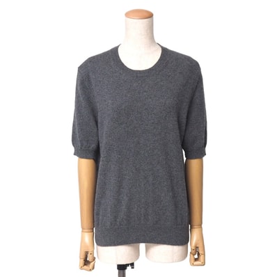 ■美品■BURBERRY バーバリー ニット サイズL カシミヤ SOCIETY クルーネック セーター 半袖 ブランド古着【中古】20260914/RB1024