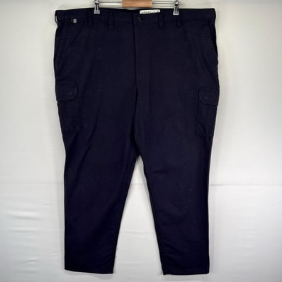古着 カーハート Carhartt パンツ ワンポイントロゴ 大きいサイズ サイドポケット ジッパーフライ w50 L32 ネイビー系 メンズ