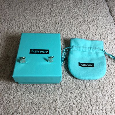 Supreme / Tiffany & Co. Return to Tiffany Heart Tag Stud Earrings (Set of 2) "Silver"