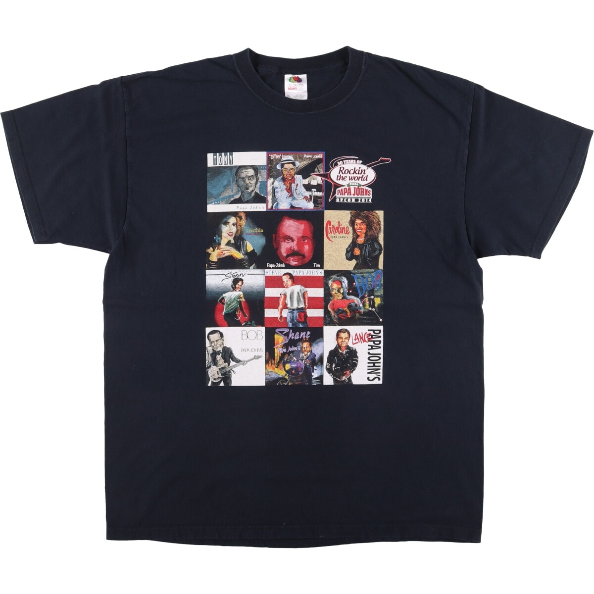 古着 フルーツオブザルーム FRUIT OF THE LOOM ROCKIN' THE WORLD PAPA JOHNS PIZZA バンドTシャツ バンT メンズXL相当/eaa529314