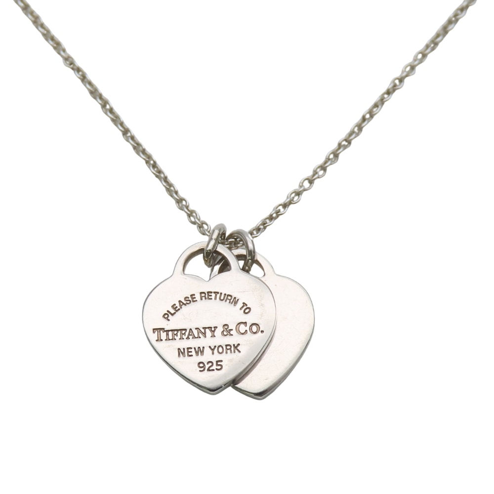 【中古】 ティファニー ネックレス リターントゥ ダブルハート シルバー925 約2.9g シルバー ペンダント 可愛い アクセサリー レディース 女性 TIFFANY&Co.