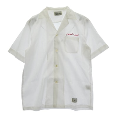 WACKO MARIA ワコマリア 半袖シャツ 20SS MAFIA SHIRT TYPE-2 50's マフィアシャツ ロゴ プリント オープンカラーシャツ ホワイト系 M【中古】