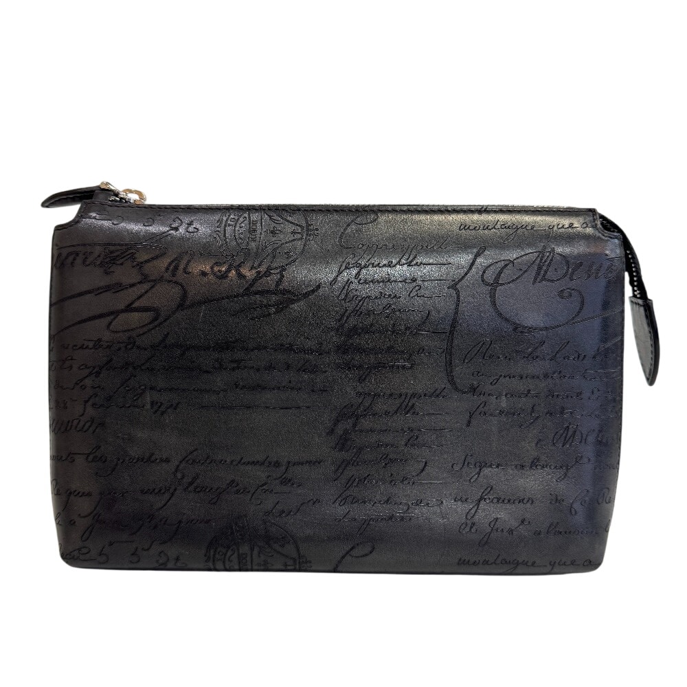 ベルルッティ Berluti セカンドバッグ カリグラフィ テルシオ ポーチ ポーチ クラッチバッグ ブラック