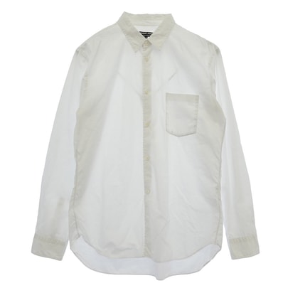 COMME des GARCONS HOMME DEUX コムデギャルソンオムドゥ 長袖シャツ DZ-B516 AD2019 プレーンカラー 長袖 シャツ ホワイト系 XL【中古】