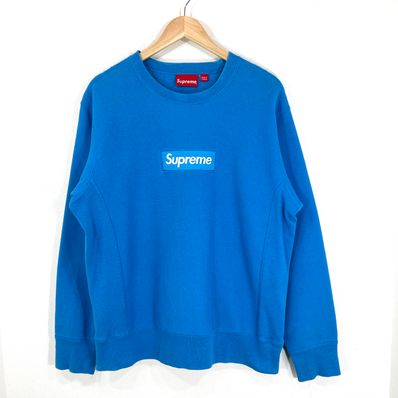 Supreme Box Logo Crewneck Sweatshirt "Blue" (18FW)