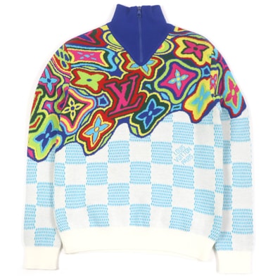 極美品 ルイヴィトン
ニット ブルー系マルチカラー メンズ XS 1A8P4N