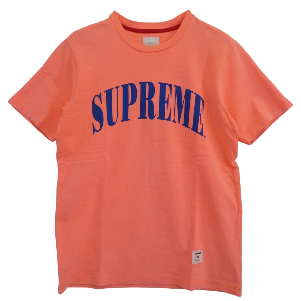 Supreme シュプリーム Tシャツ 15SS Coliseum Top コロシアム ヘビーオンス スラブコットンボディー 半袖 Tシャツ 蛍光オレンジ系 M【中古】