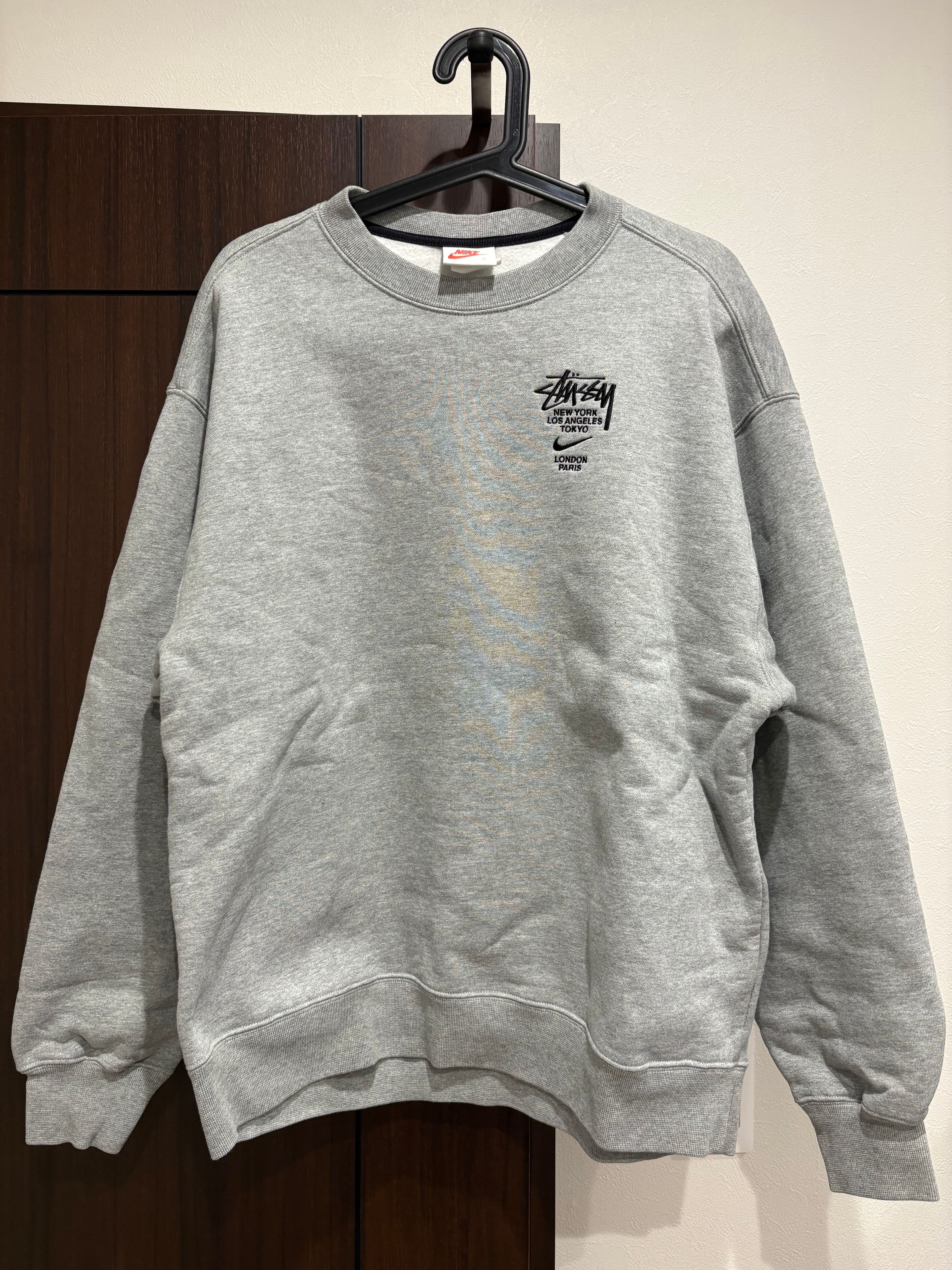Nike x Stussy International Crewneck Sweatshirt (US Size) "Grey" DC4198-050