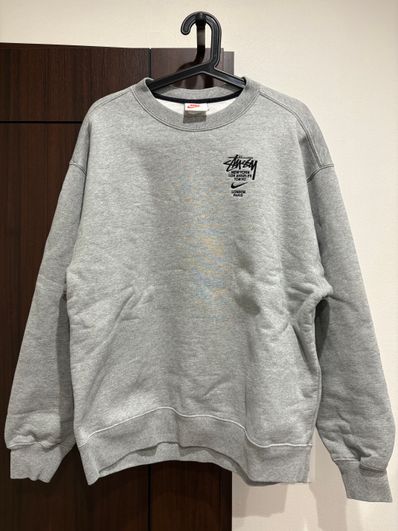 Nike x Stussy International Crewneck Sweatshirt (US Size) "Grey" DC4198-050