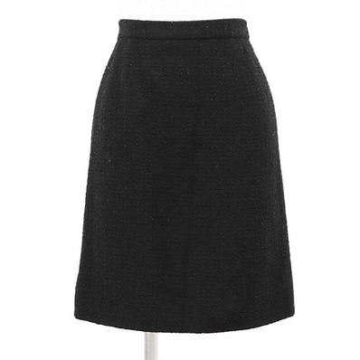 【SALE】CHANEL BOUTIQUE シャネル ブティック ヴィンテージ ツイードスカート 96A P08103 ウール混 ボトムス レディース サイズ 38 ブラック 黒 フランス製 カール・ラガーフェルド期