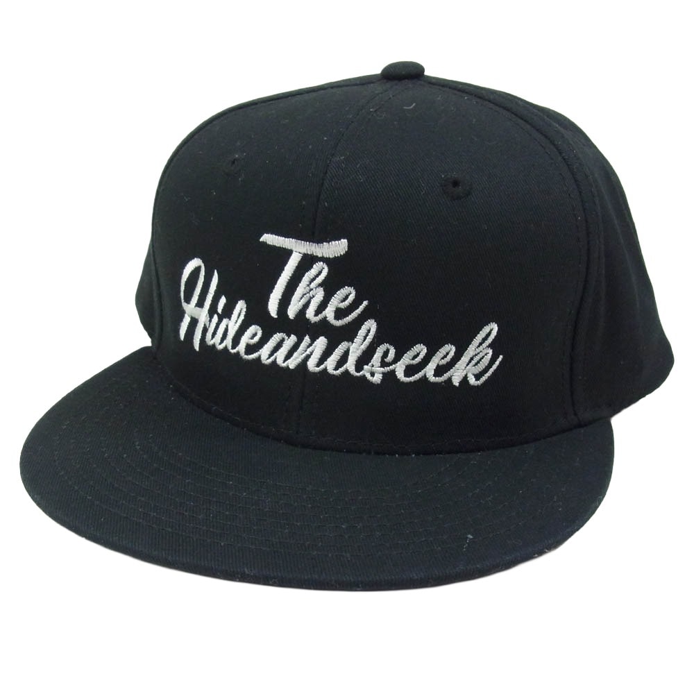 HideandSeek ハイドアンドシーク キャップ 23SS BASEBALL CAP ロゴ刺繍 ベースボール キャップ 帽子 ブラック系【新古品】【未使用】【中古】