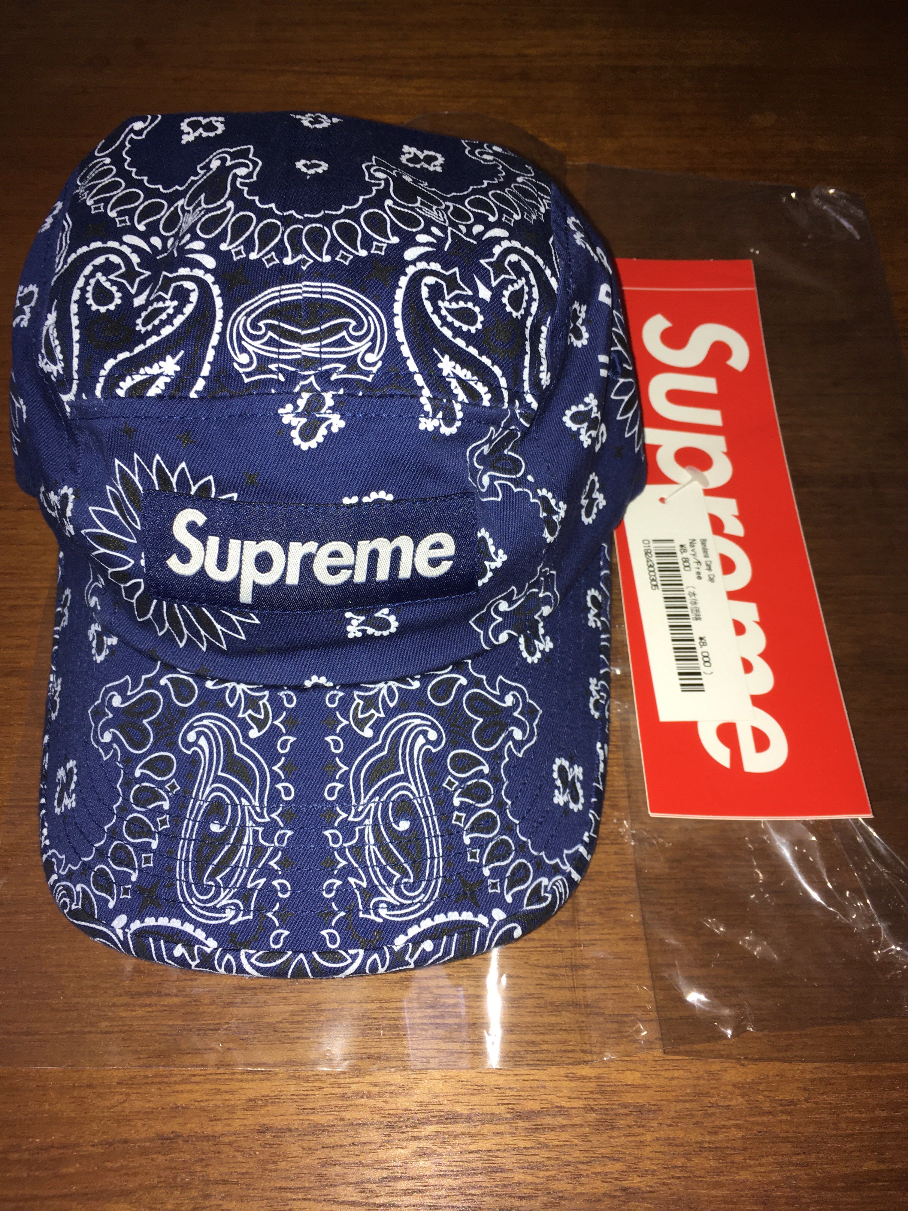 Supreme Bandana Camp Cap "Navy"
