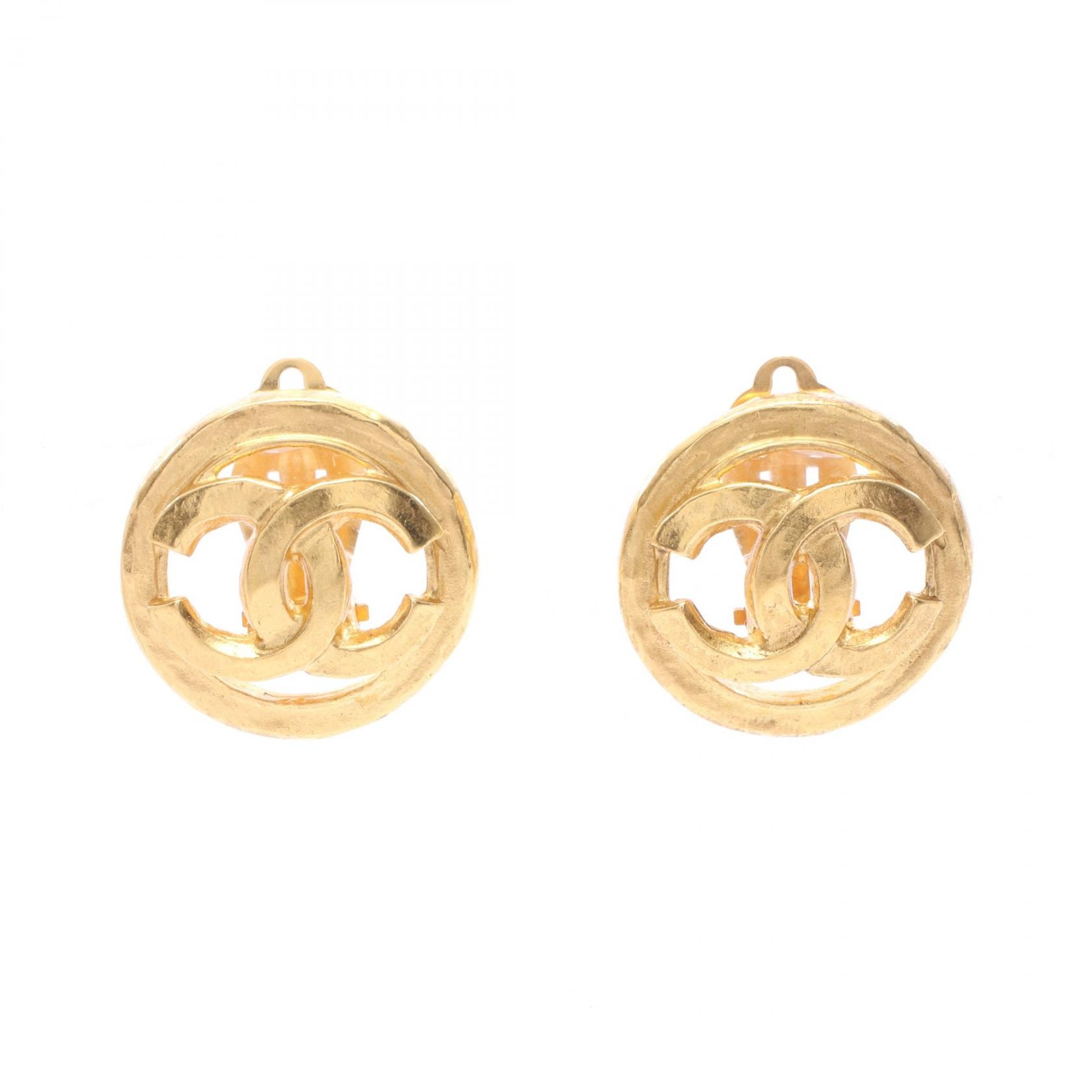 シャネル CHANEL ココマーク サークル イヤリング ジュエリー GP(ゴールドメッキ) レディース ゴールド系 【中古】