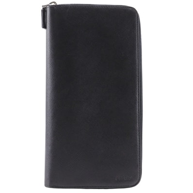 PRADA Organizer Full Zip Wallet "Black"