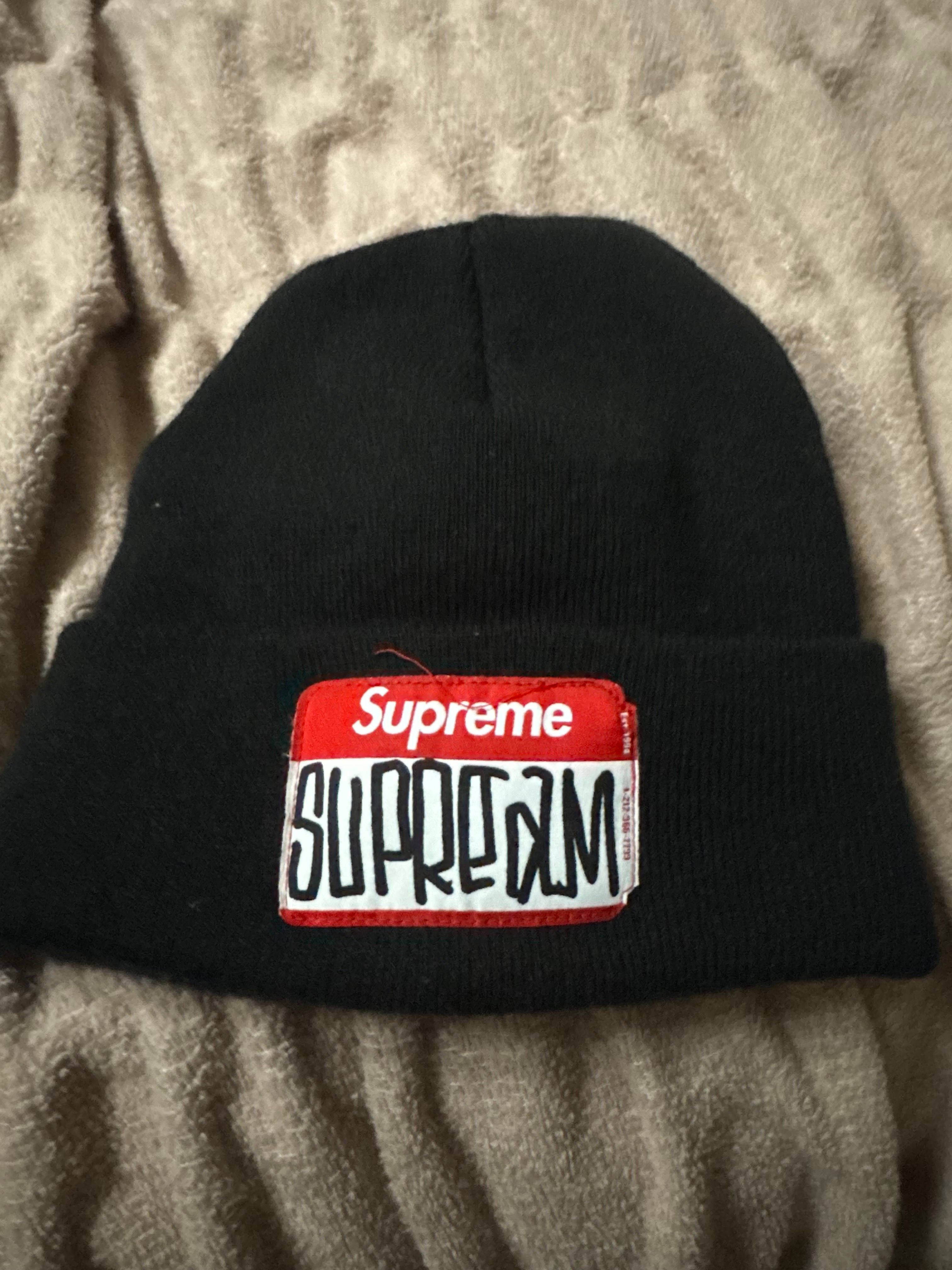Supreme Gonz Nametag Beanie "Black"