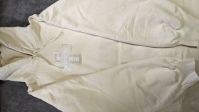 Supreme Cross Box Logo Hooded Sweatshirt "Natural"