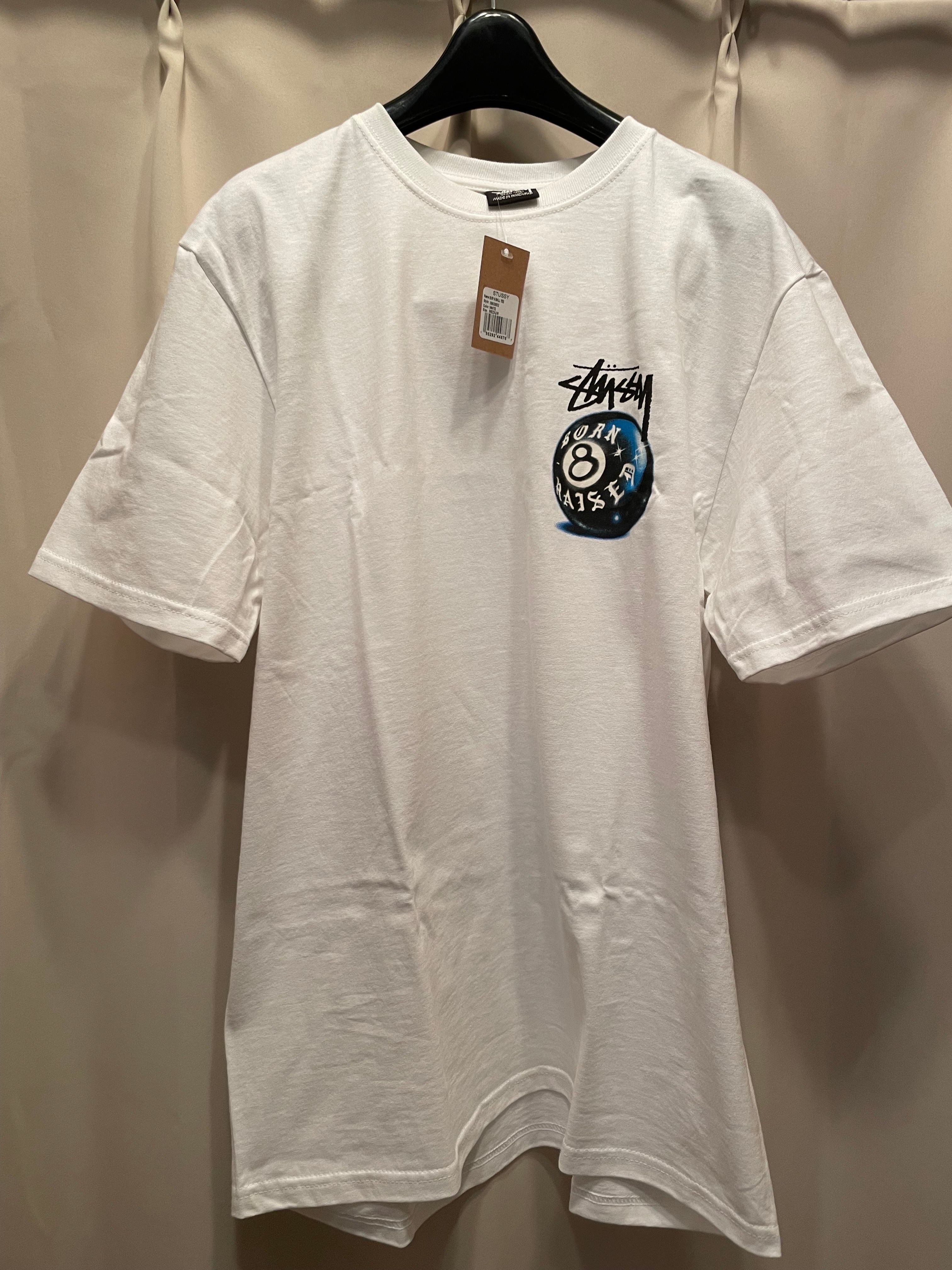 Stussy Born x Raised 8 Ball Tee "White"