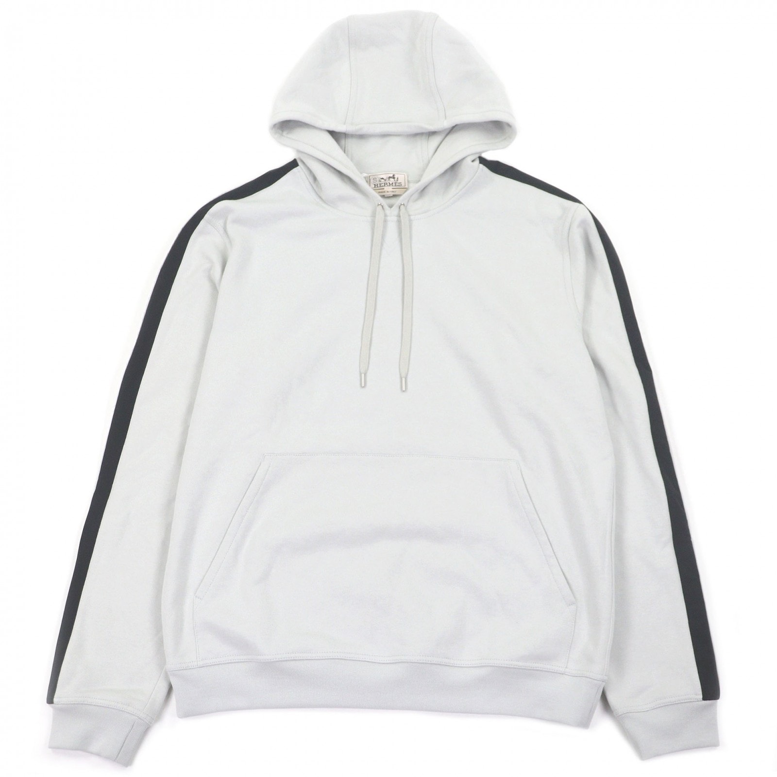 未使用品 エルメス パーカー ランH ライトグレー メンズ L