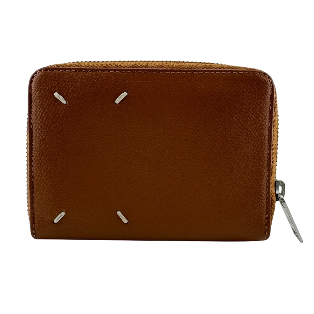 メゾンマルジェラ Maison Margiela 二つ折り財布 4ステッチ ジップ ラウンドジップウォレット ブラウン