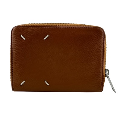 メゾンマルジェラ Maison Margiela 二つ折り財布 4ステッチ ジップ ラウンドジップウォレット ブラウン