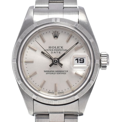 値下 ロレックス ROLEX 69190 オイスターパーペチュアル デイト Cal.2135 シルバー 自動巻き レディース 良品 腕時計 J#148051