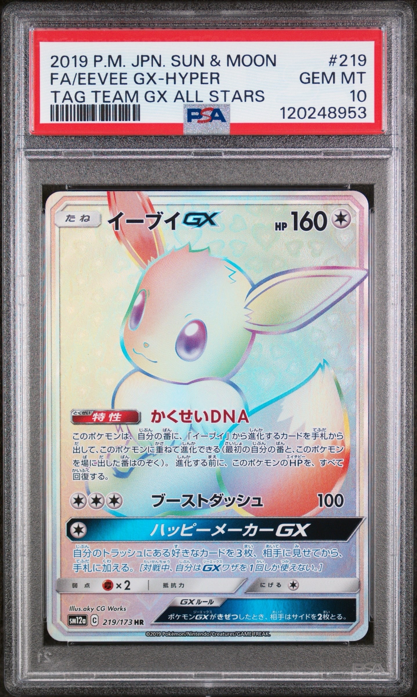 イーブイGX HR[SM12a 219/173](ハイクラスパック「TAG TEAM GX タッグオールスターズ」)
