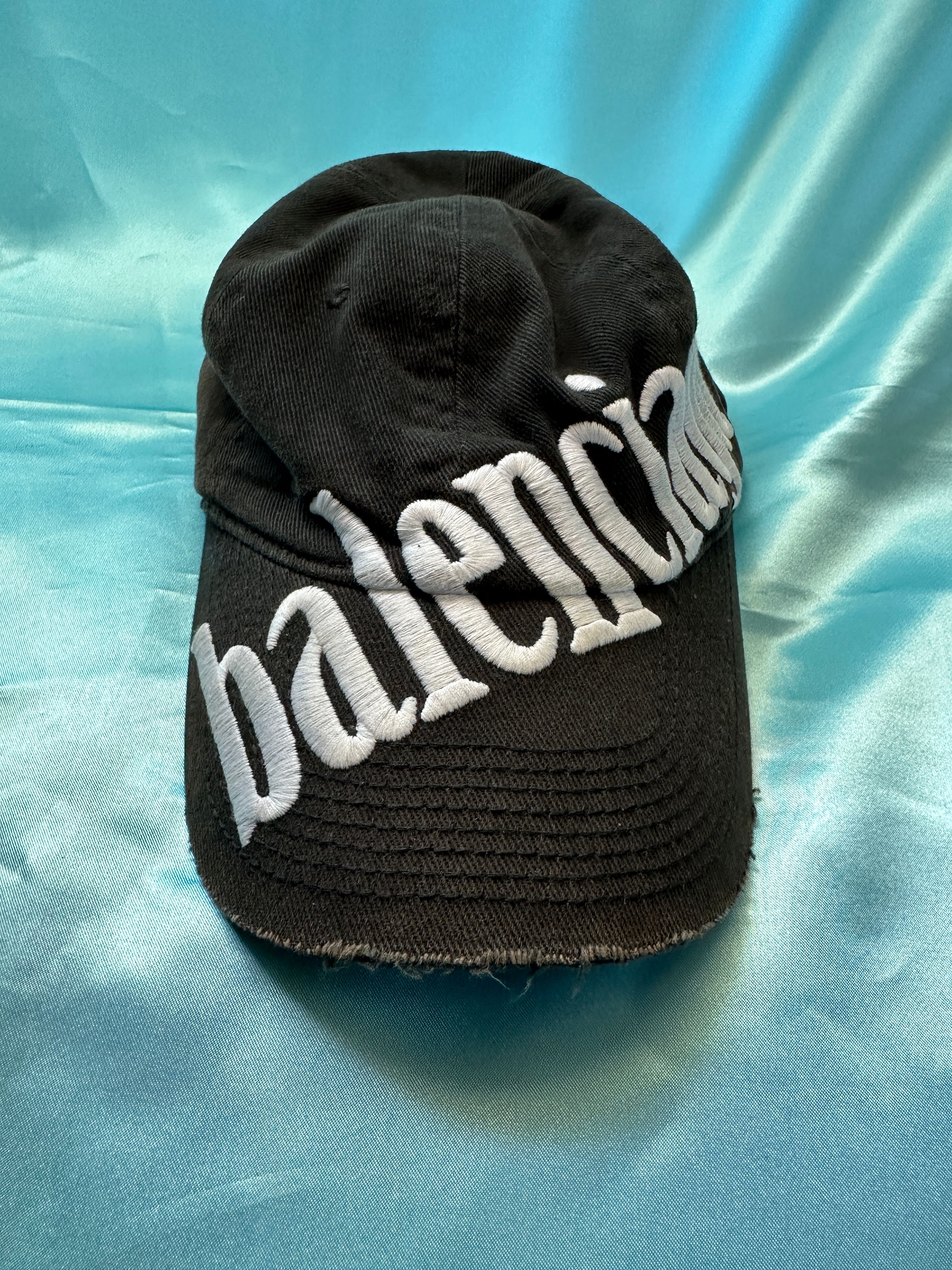 BALENCIAGA バレンシアガ 22SS CAP ヴィンテージ加工 ロゴ刺繍 