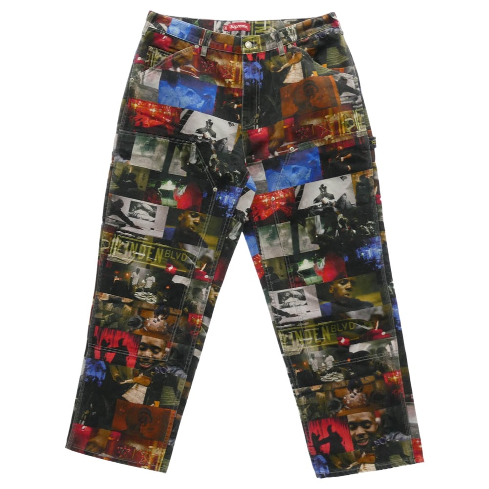 Supreme シュプリーム デニムパンツ 21AW Nas and DMX Collage Double Knee Denim Painter Pant Nas アンド DMX コラージュ ダブル ニー デニム ペインター パンツ【新古品】【未使用】【中古】