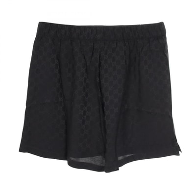 グッチ GUCCI GG柄 パンツ 衣料品 ボトムス シルク レディース ブラック系 631681 【中古】