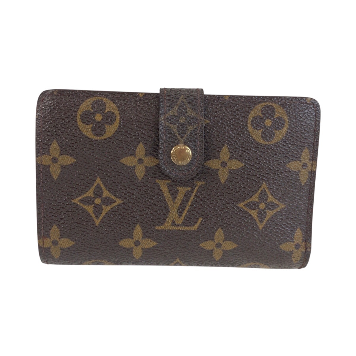 LOUIS VUITTON ルイヴィトン モノグラム ポルトモネ・ビエ・ヴィエノワ ブラウン ゴールド金具 PVC 折り財布 コンパクトウォレット 603523 【中古】