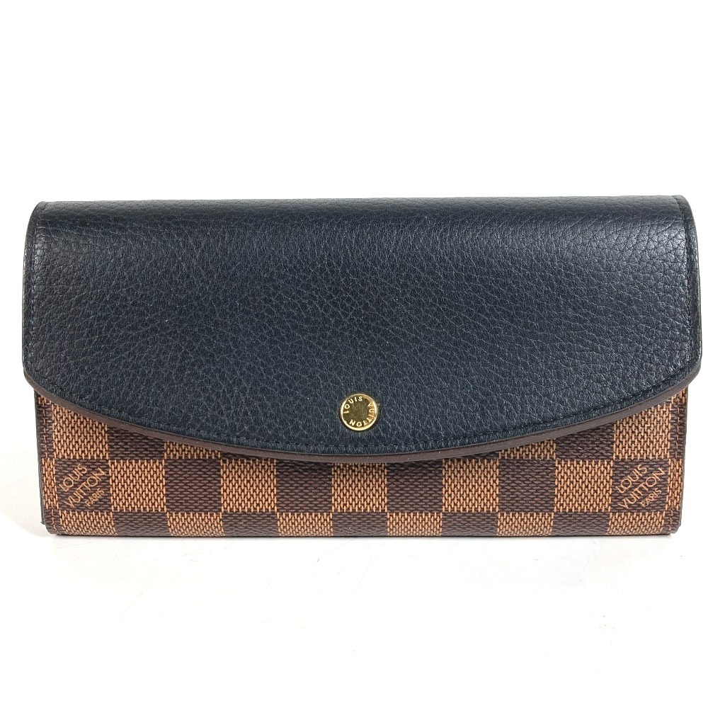 ルイヴィトン LOUIS VUITTON ポルトフォイユノルマンディ   N61261 ダミエ ロングウォレット フラップ 長財布 ダミエキャンバス ノワール ブラック