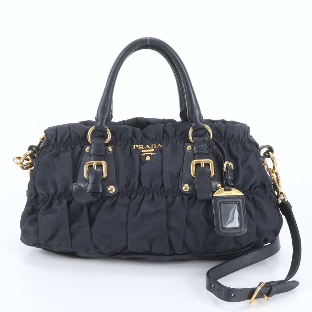 ■美品 プラダ テスート ナイロンギャザーショルダーバッグ