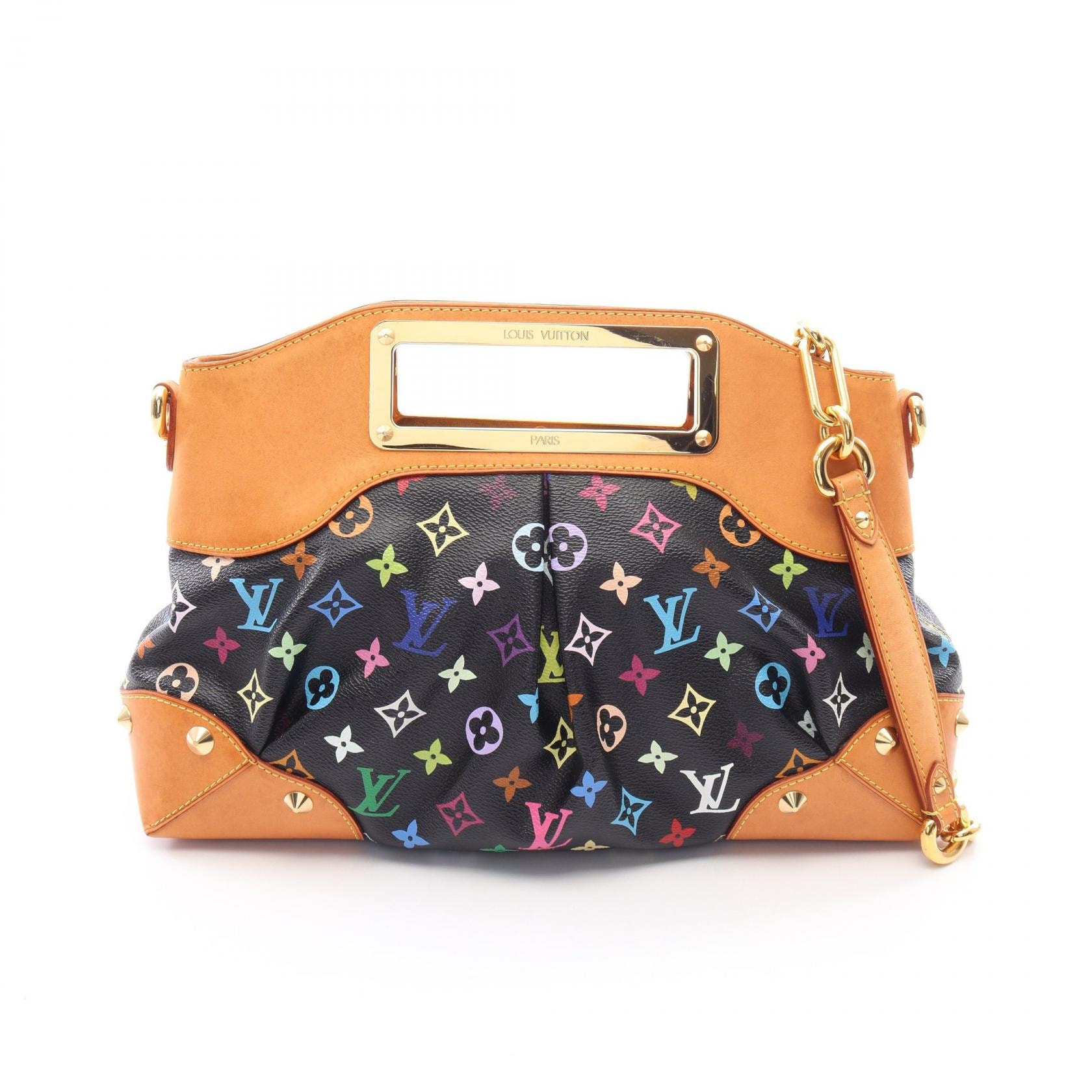 ルイ・ヴィトン LOUIS VUITTON ジュディMM 2WAY ハンドバッグ バッグ PVCコーティングキャンバス レザー モノグラム・マルチカラー ノワール レディース ブラック系 M40256 【中古】