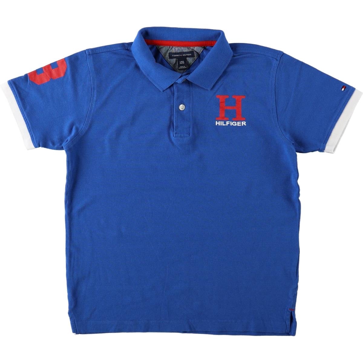 古着 トミーヒルフィガー TOMMY HILFIGER 半袖 ポロシャツ レディースL相当 短丈 ショート丈/eaa674990